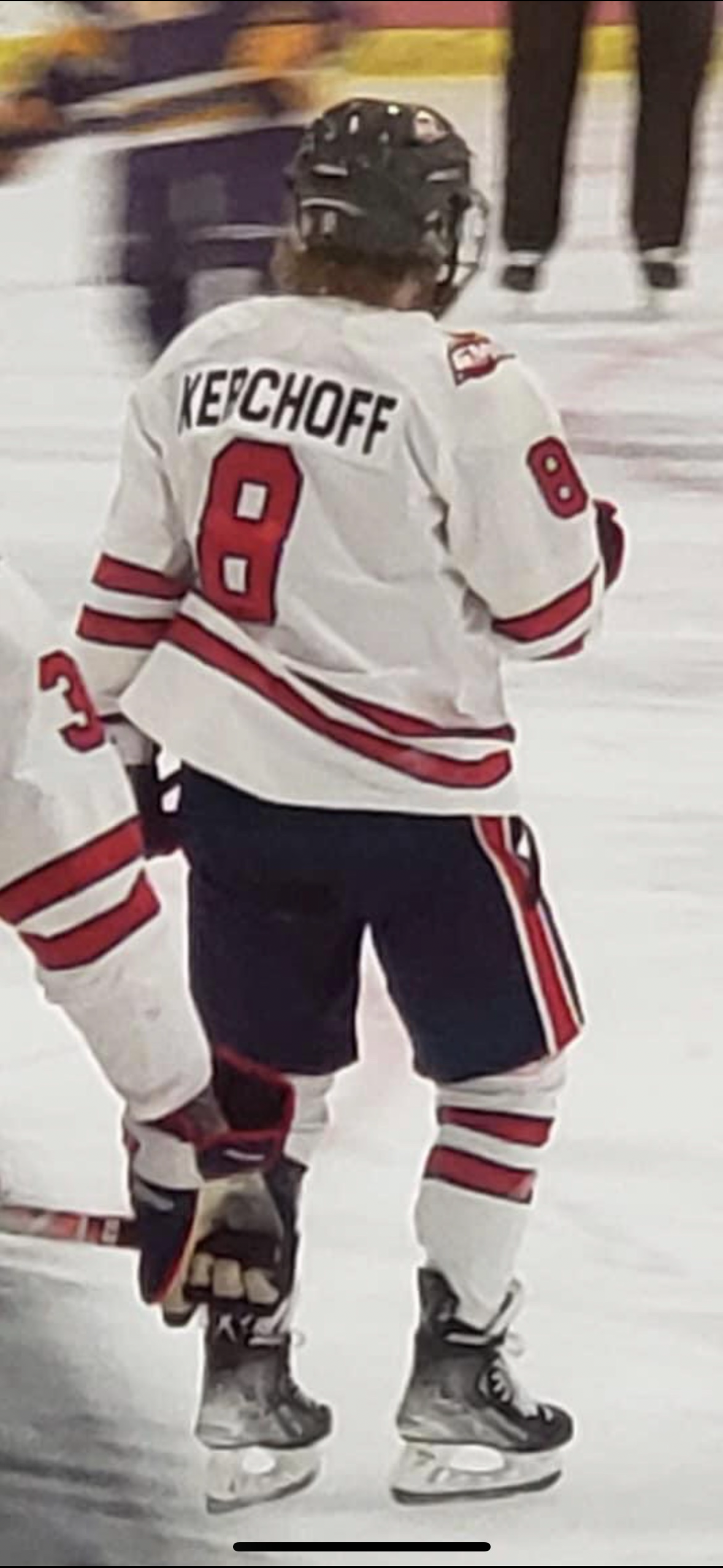 Ryan Kerchoff playing hockey